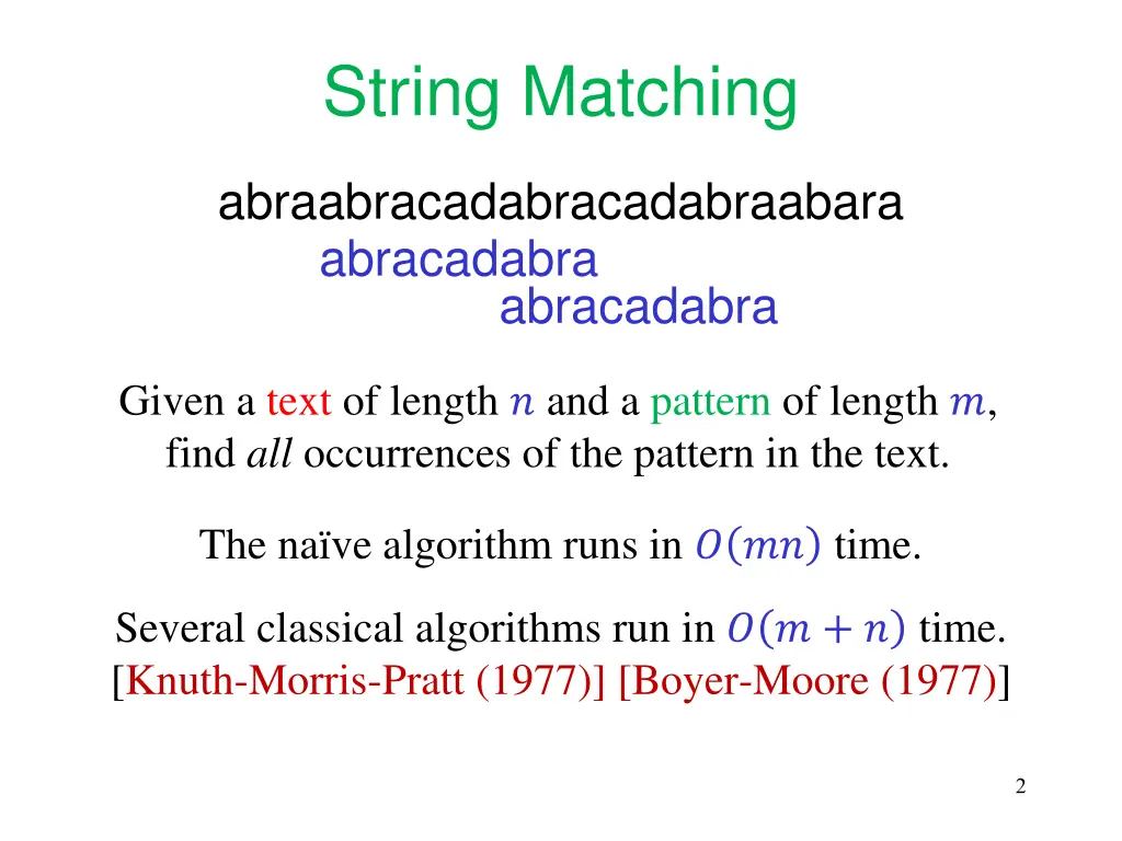 string matching