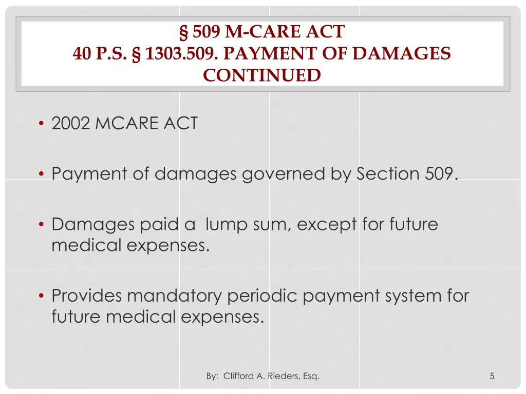509 m care act 2