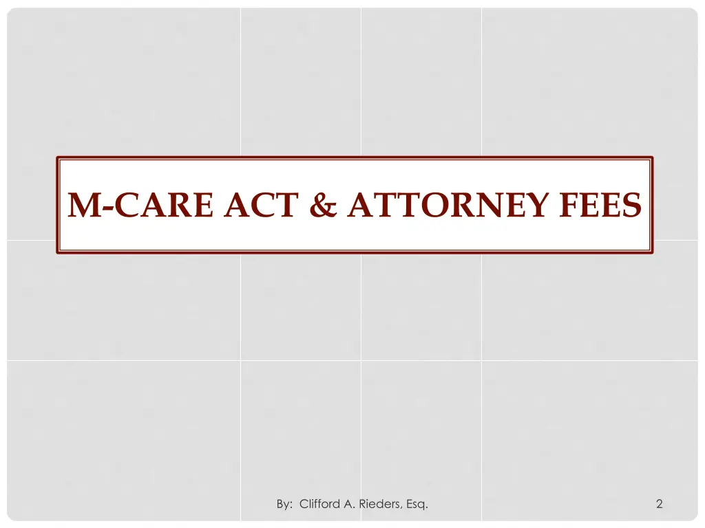 m care act attorney fees