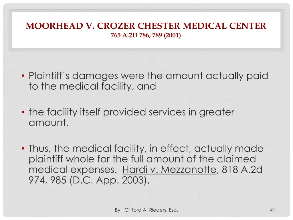 moorhead v crozer chester medical center 3