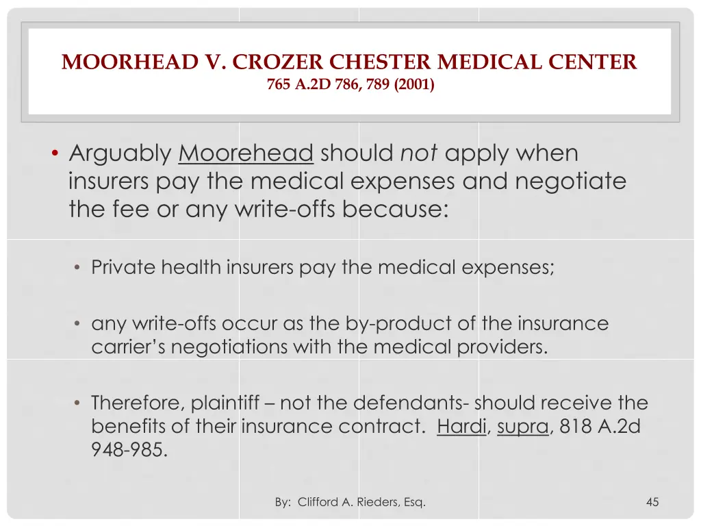 moorhead v crozer chester medical center 7