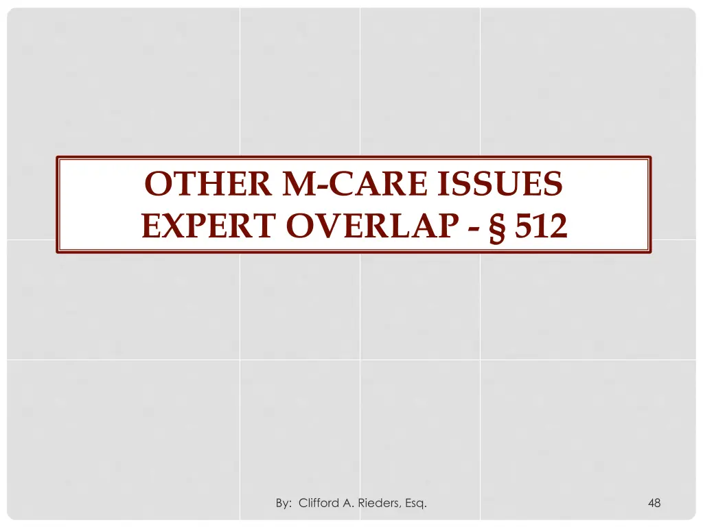 other m care issues expert overlap 512