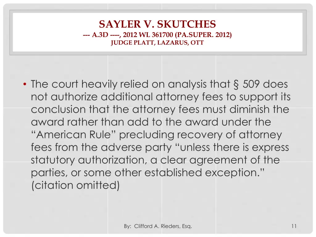 sayler v skutches a 3d 2012 wl 361700 pa super 4