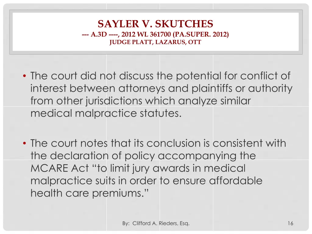 sayler v skutches a 3d 2012 wl 361700 pa super 9