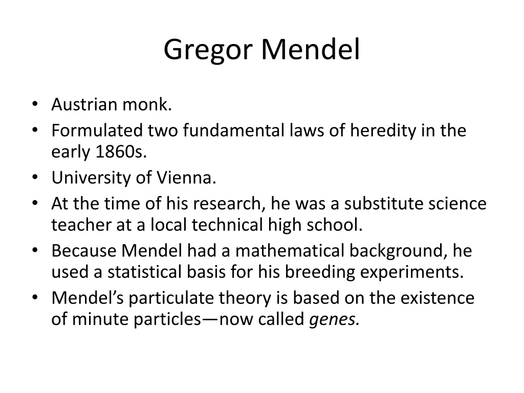 gregor mendel