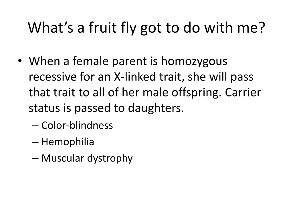 what s a fruit fly got to do with me