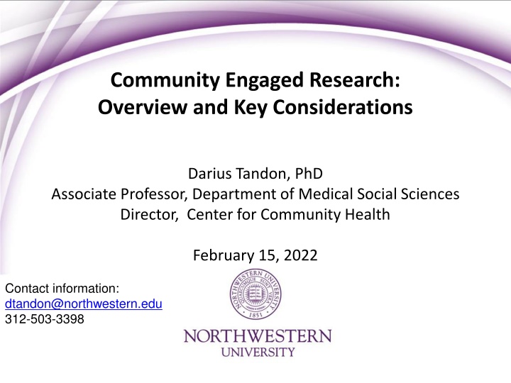 community engaged research overview