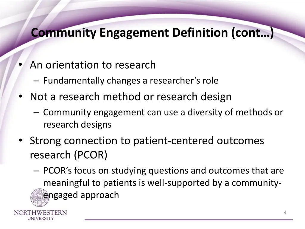community engagement definition cont