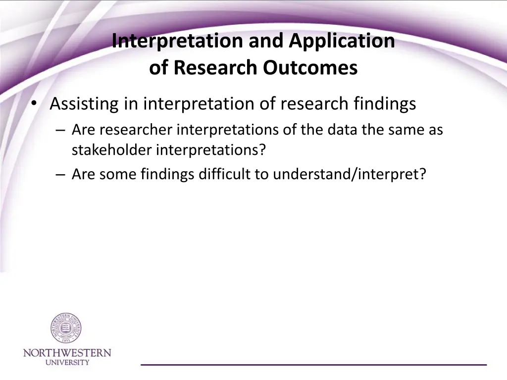 interpretation and application of research 1
