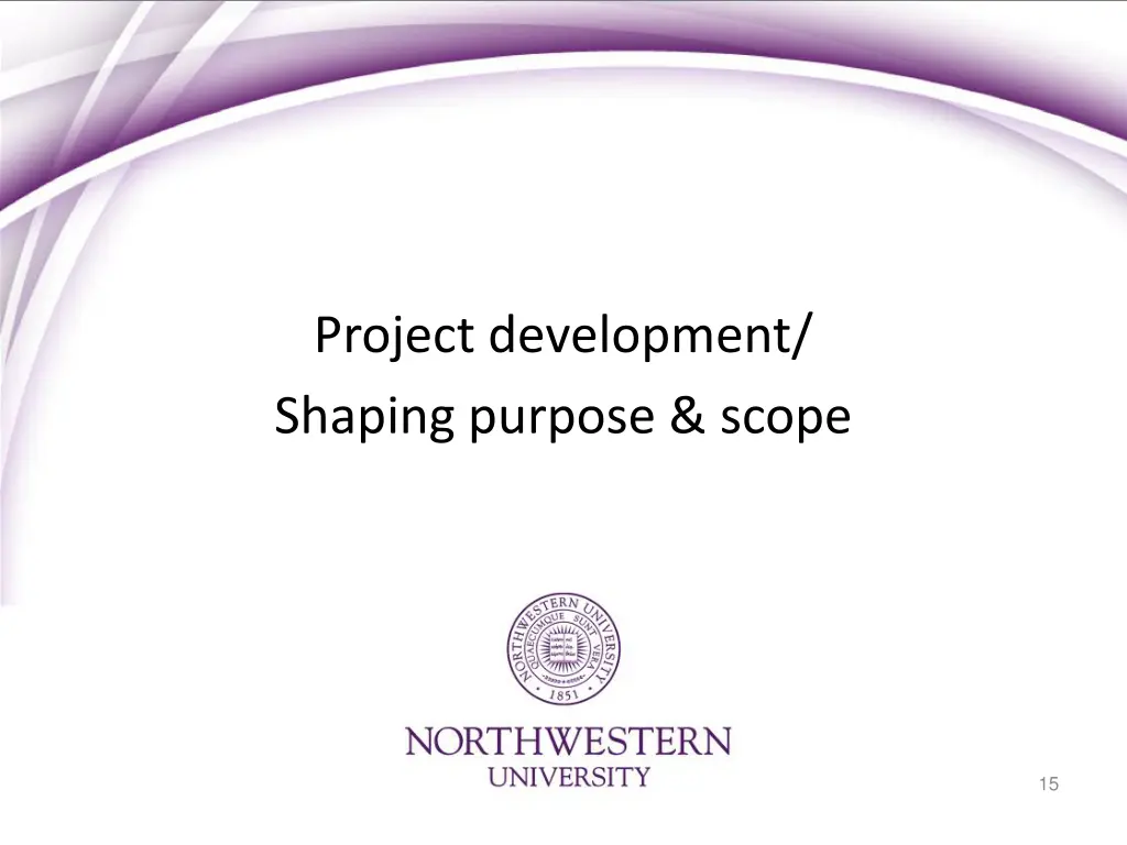 project development shaping purpose scope