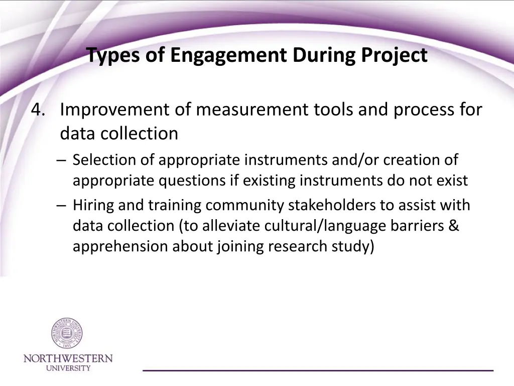 types of engagement during project 3