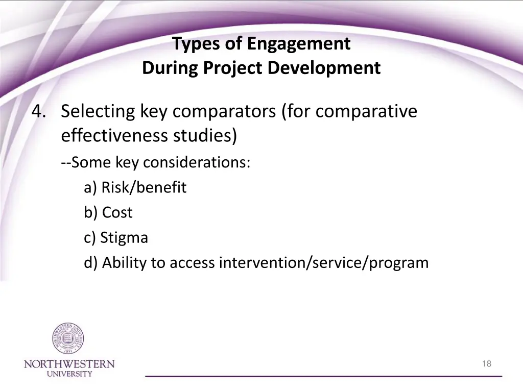 types of engagement during project development 2
