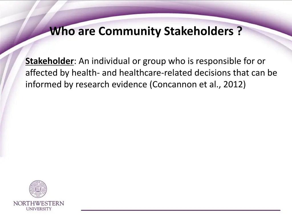who are community stakeholders