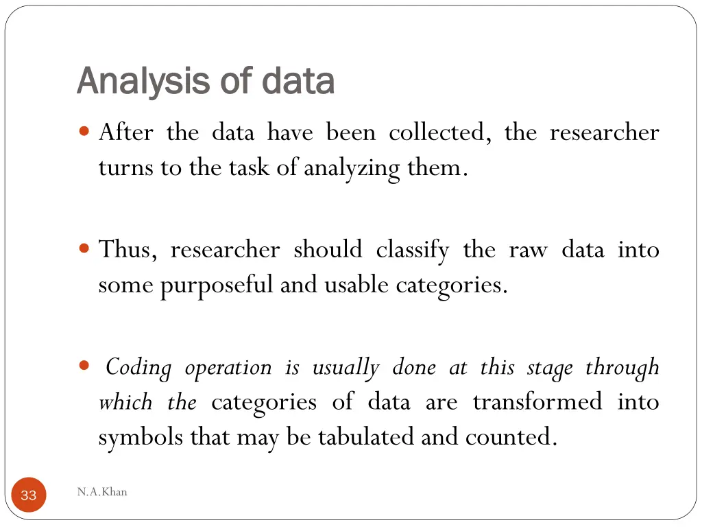 analysis of data analysis of data