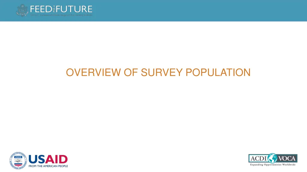 overview of survey population