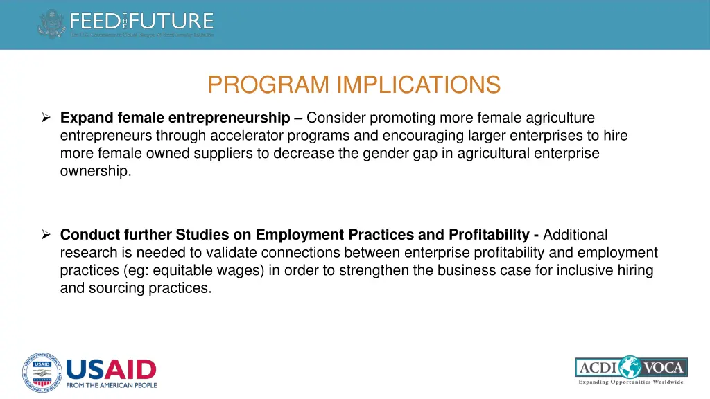 program implications