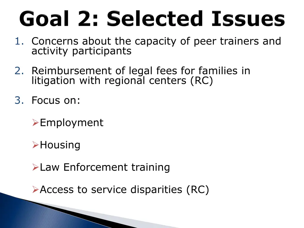 1 concerns about the capacity of peer trainers