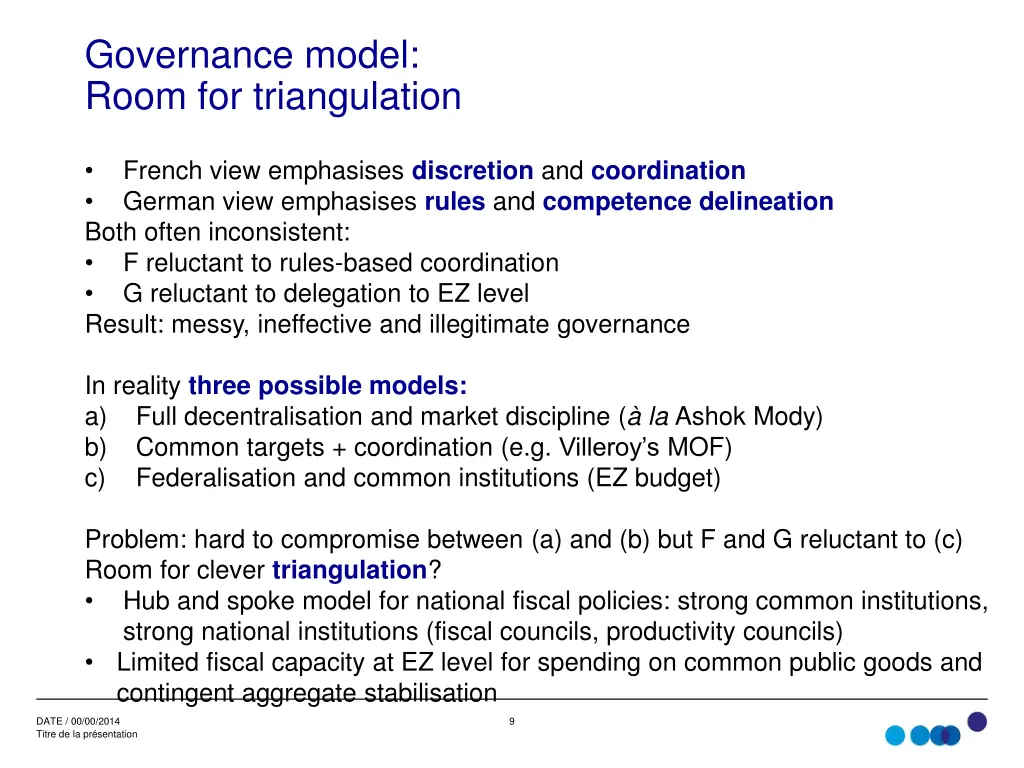 governance model room for triangulation