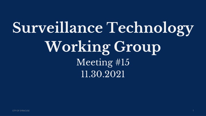 surveillance technology policy and data