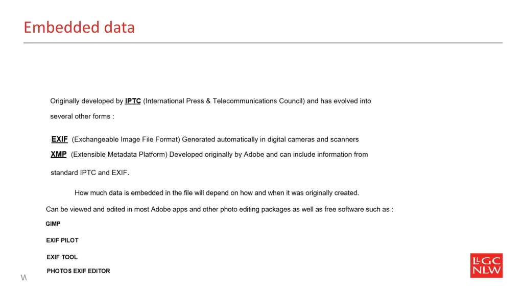 embedded data