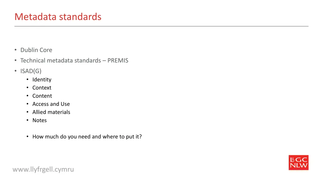metadata standards