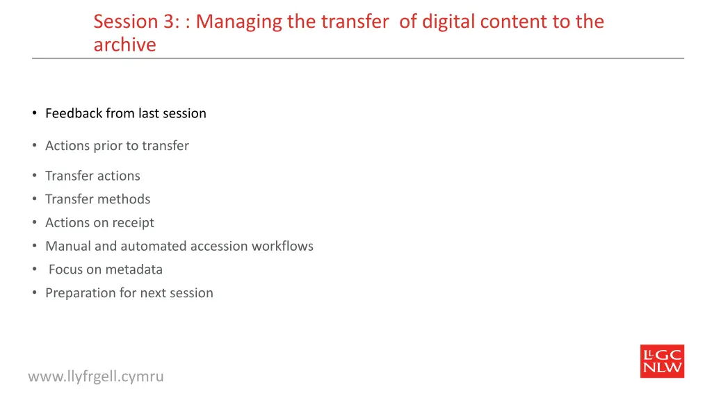 session 3 managing the transfer of digital