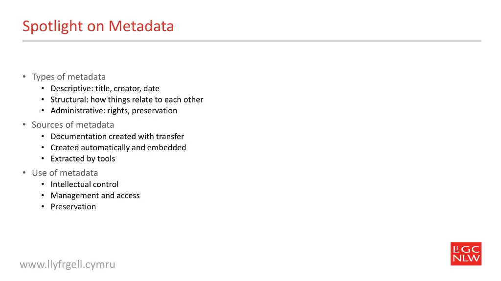 spotlight on metadata