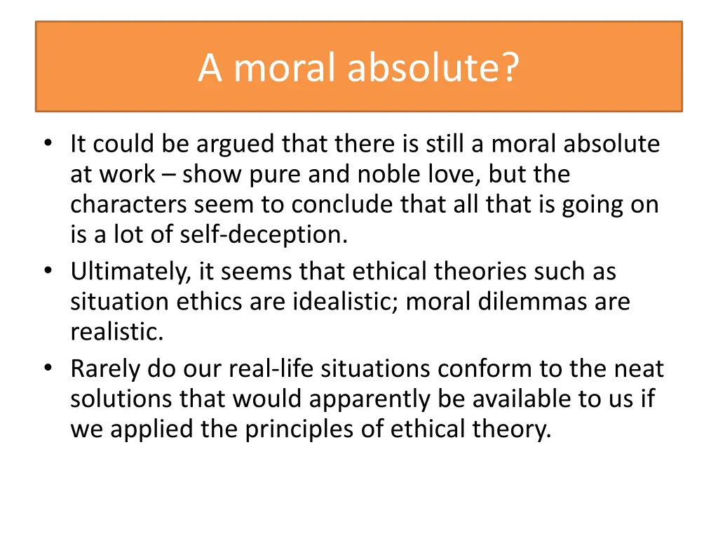 a moral absolute