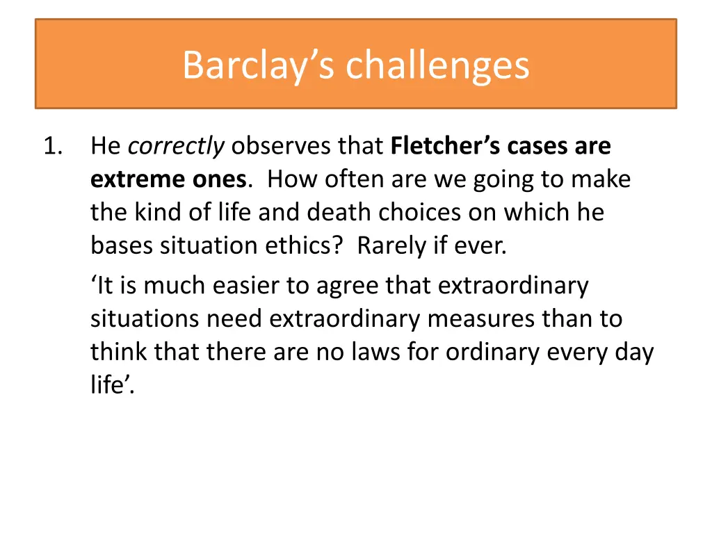 barclay s challenges