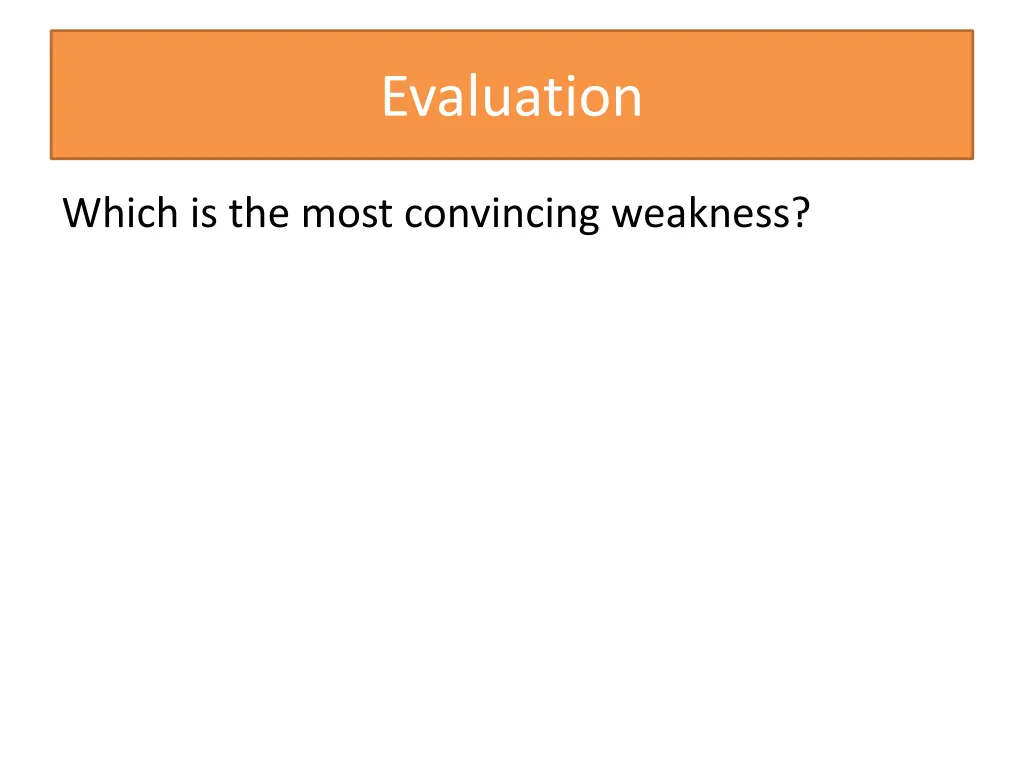 evaluation