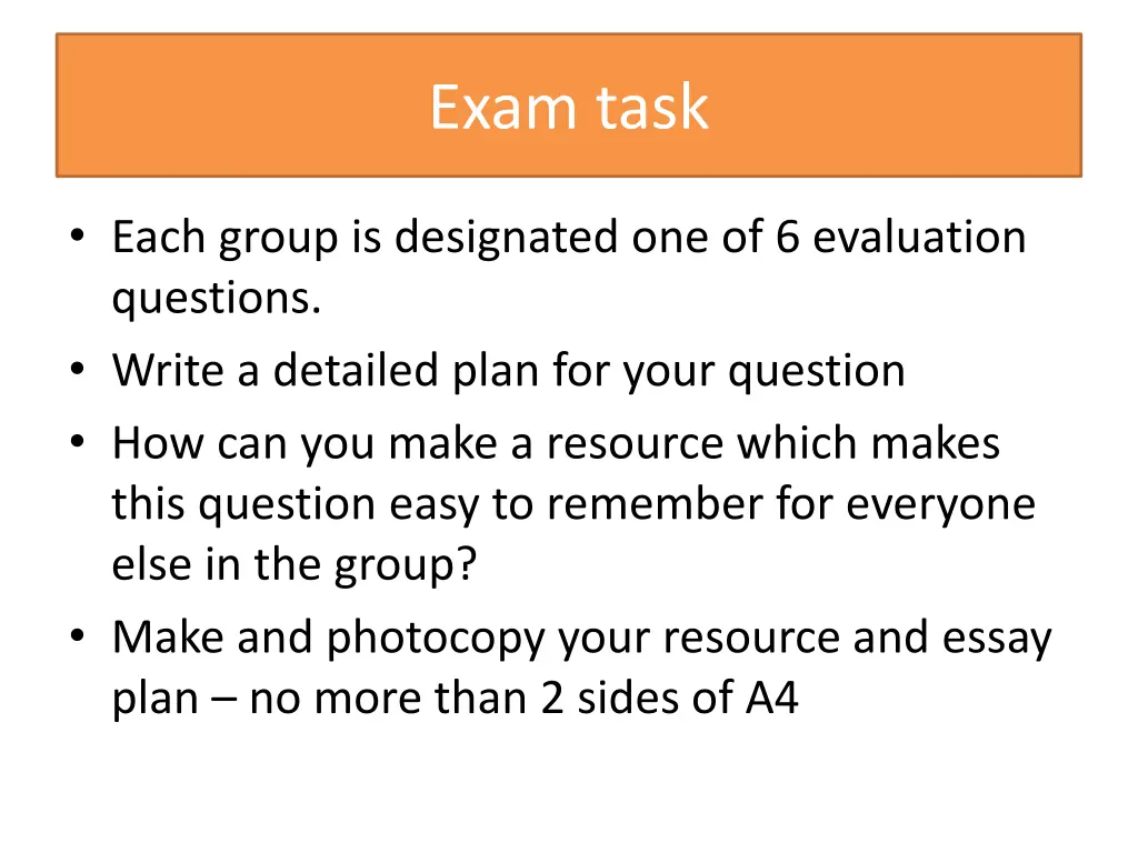 exam task