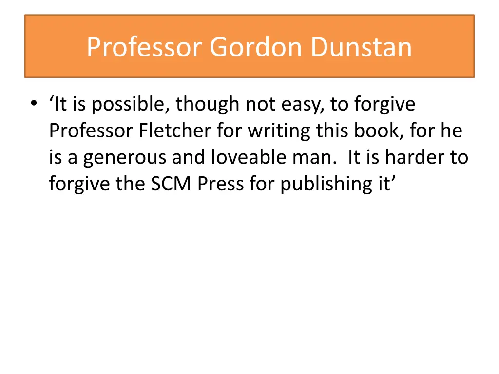 professor gordon dunstan