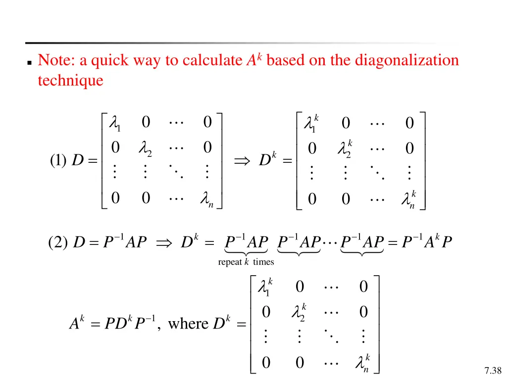 note a quick way to calculate a k based
