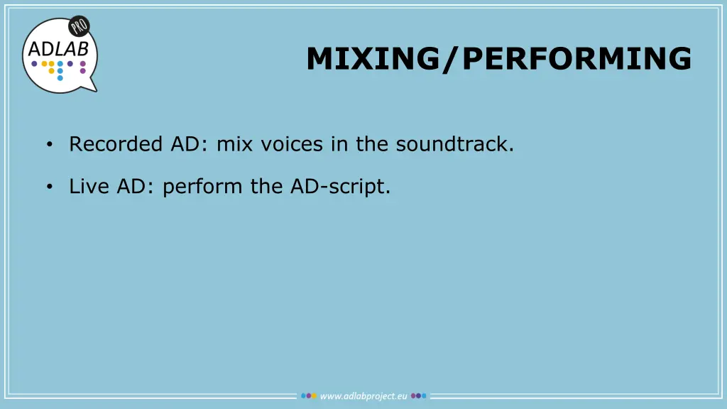 mixing performing