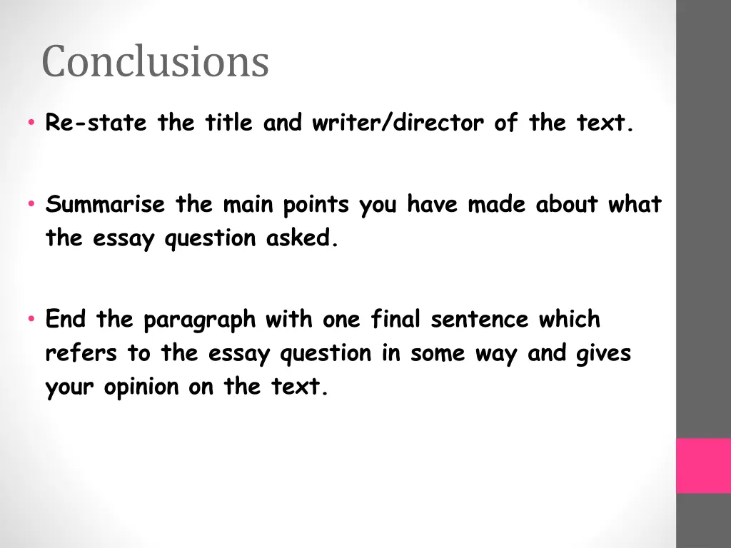 conclusions
