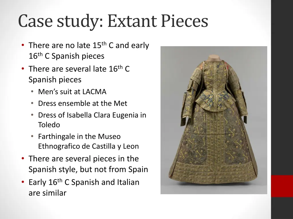 case study extant pieces