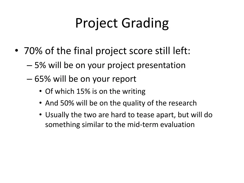 project grading