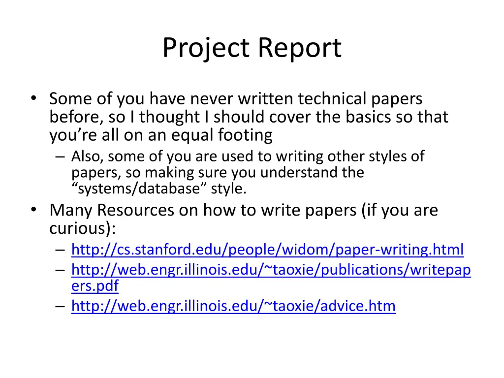 project report 2