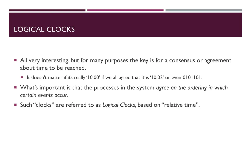 logical clocks