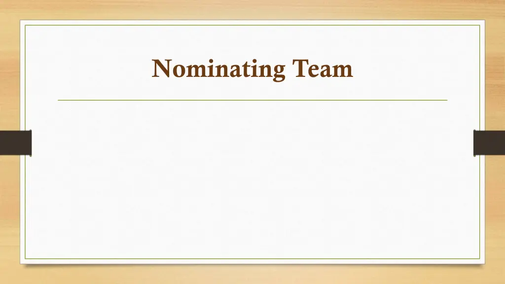 nominating team