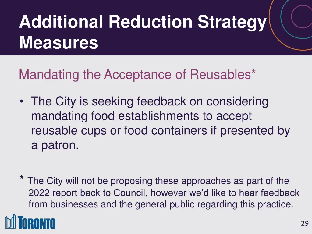 additional reduction strategy measures