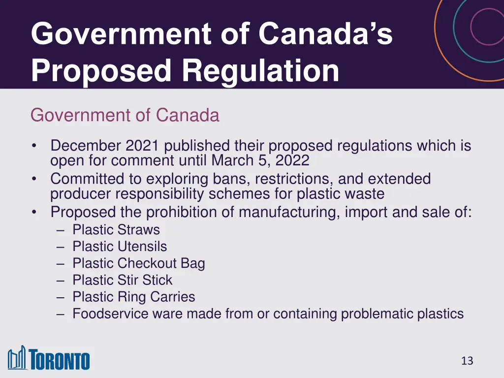 government of canada s proposed regulation
