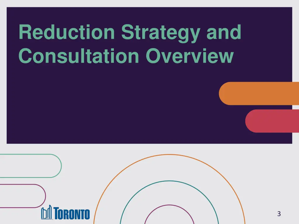 reduction strategy and consultation overview