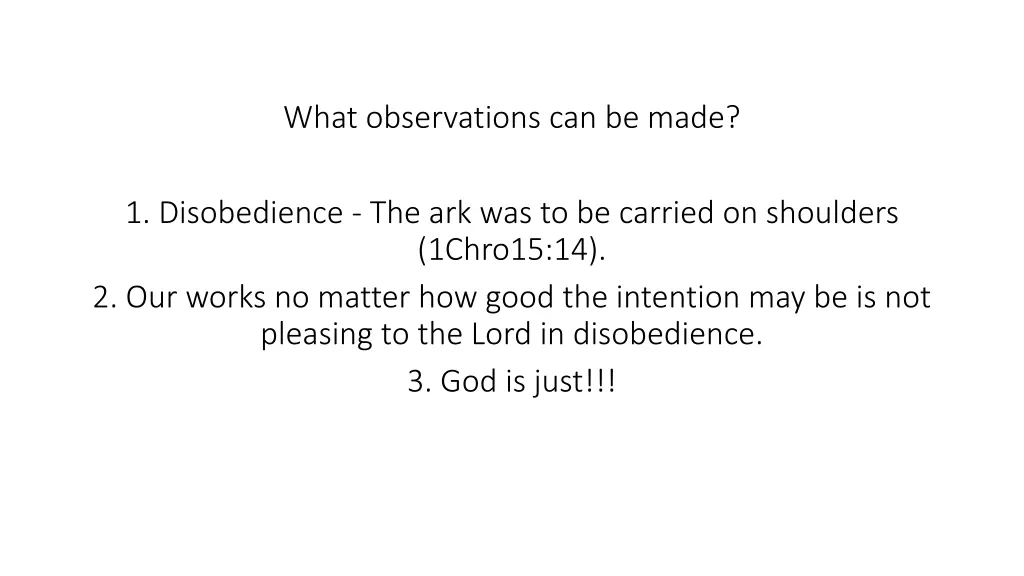 what observations can be made