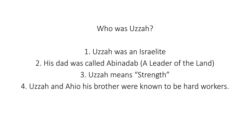 who was uzzah