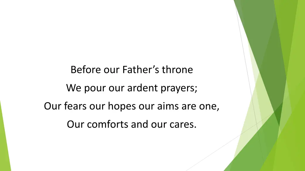 before our father s throne