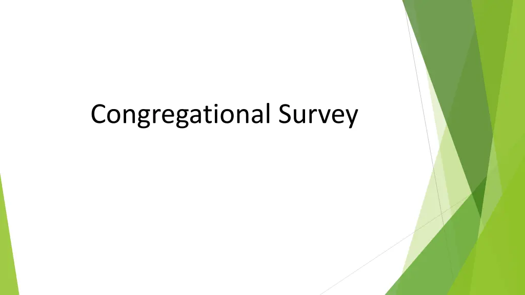 congregational survey