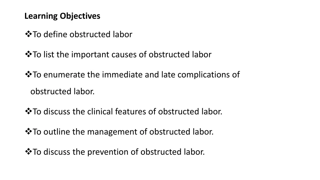 learning objectives 1