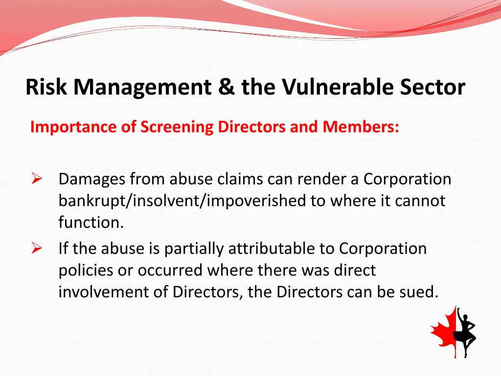 risk management the vulnerable sector