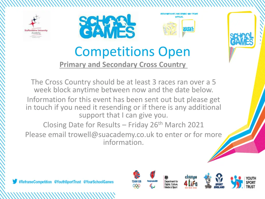 competitions open primary and secondary cross